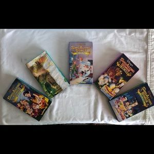 5 Disney Sing Along Songs VHS tapes